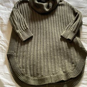 Express Oversized Olive Green Turtleneck